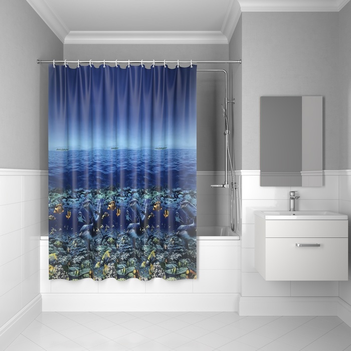 Штора для ванной 180*180 см (peva) (1/40) "iddis" p25pv11i11