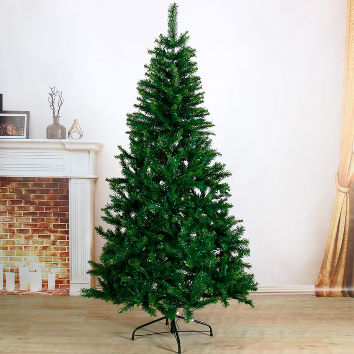 Ель декор. фиброоптич. sl653a-240  240 см, 950 веток (зеленая) "зимнее волшебство" 1108616