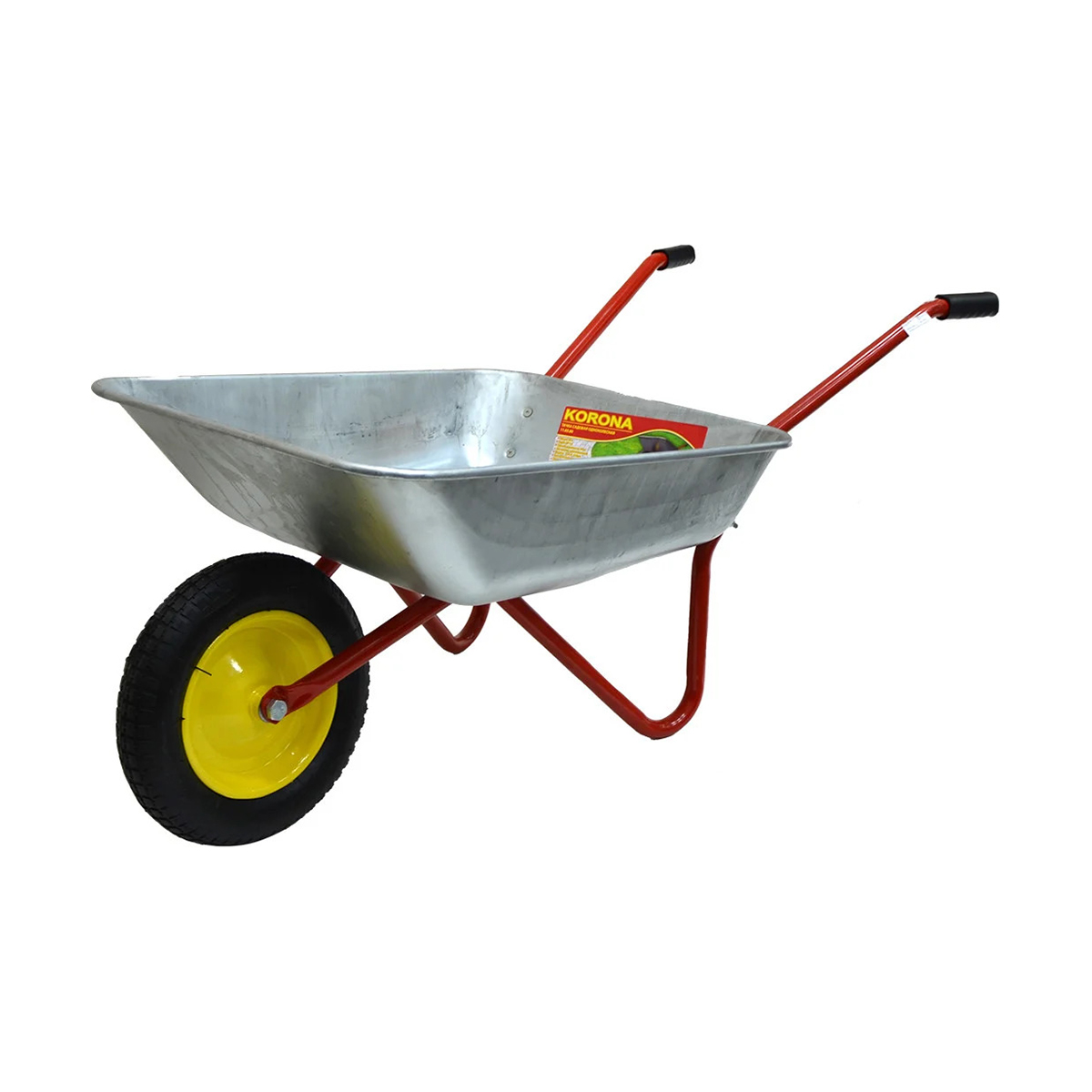 Тачка садовая оцинков.  80 л,  колесо с подшипником (3.25-8/16)