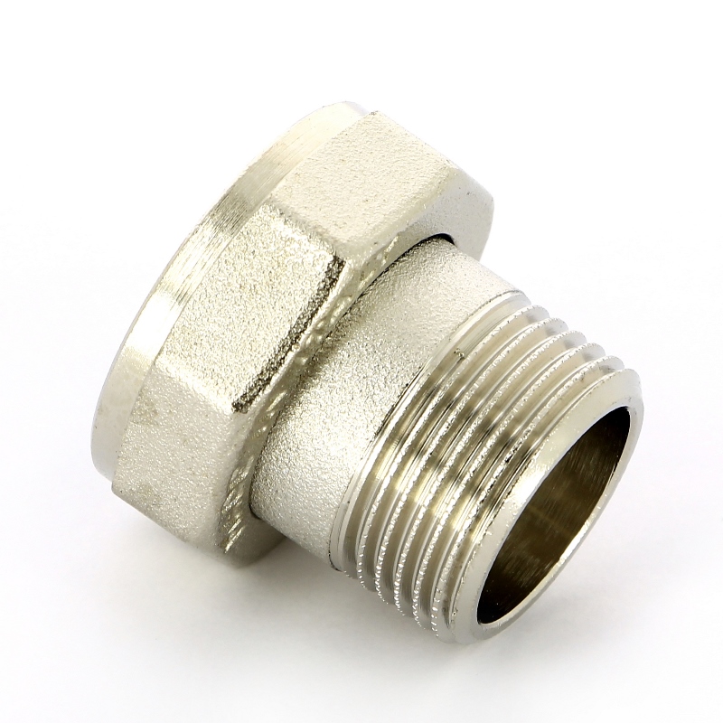 Американка с накидной гайкой плоской прокладкой 1"1/4 x 1" ВН никель UNI-FITT