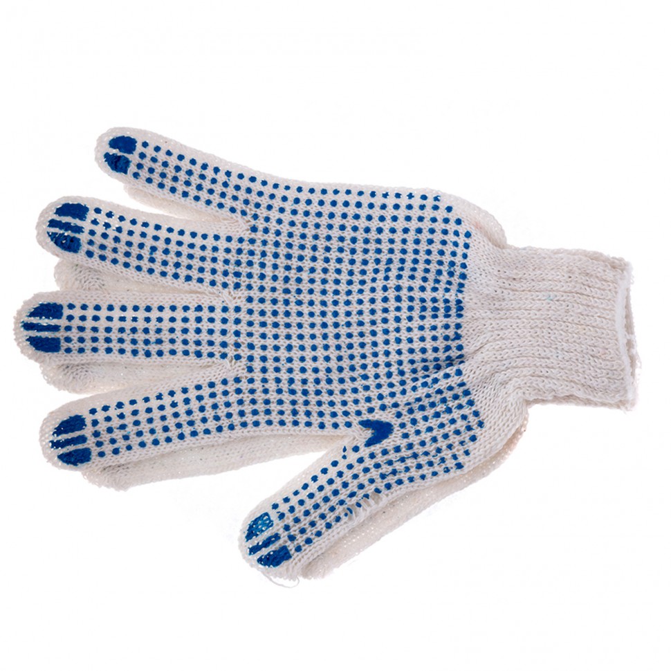 Перчатки х/б, ПВХ покрытие, "Точка", 10 класс (67785)