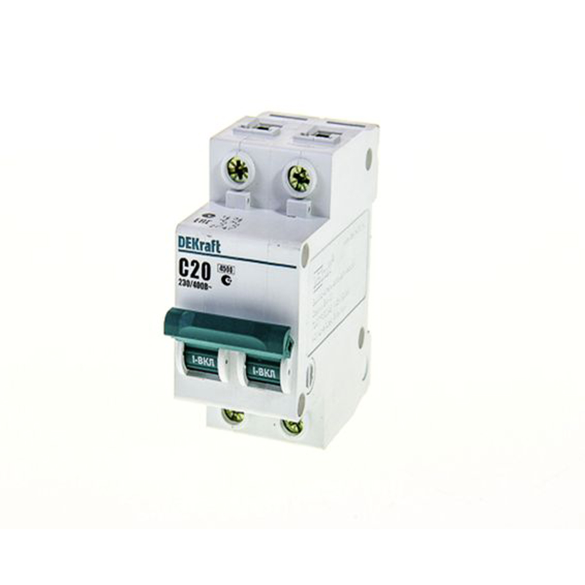 Выключатель автомат. ва-101 2р 20а 4,5ка тип с (1/6/72) "dekraft"