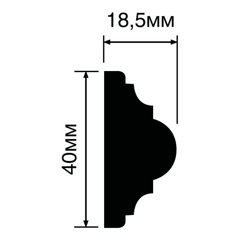 Молдинг HI WOOD D40V1/ 40 х 18.5 х 2000