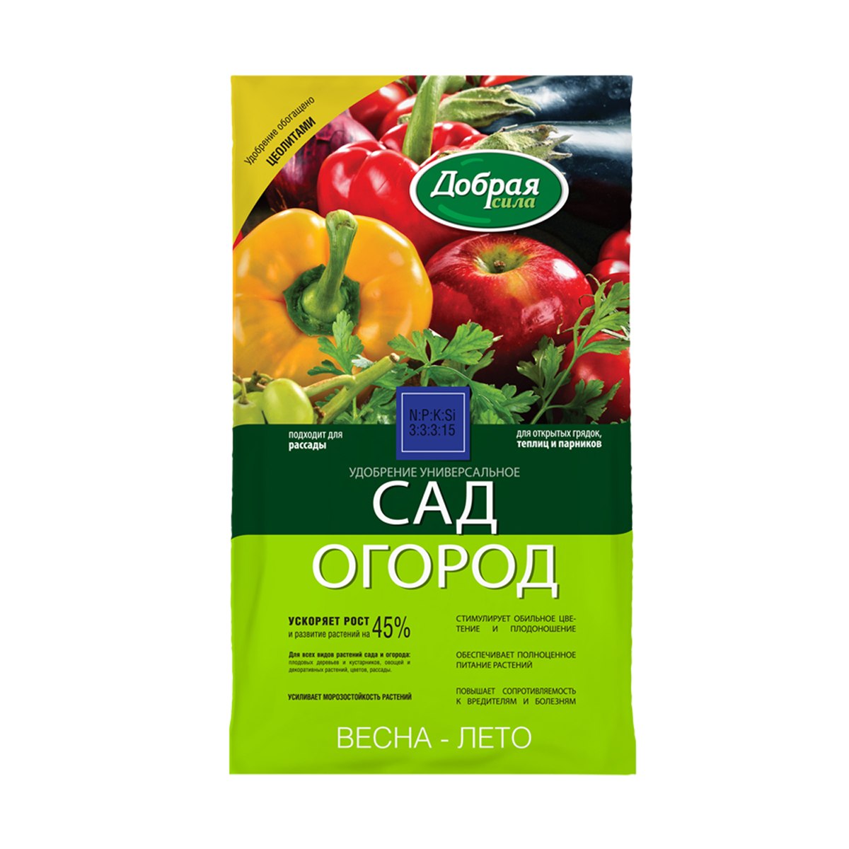 Удобрение "добрая сила" универс. сад-огород 0,9 кг (12)