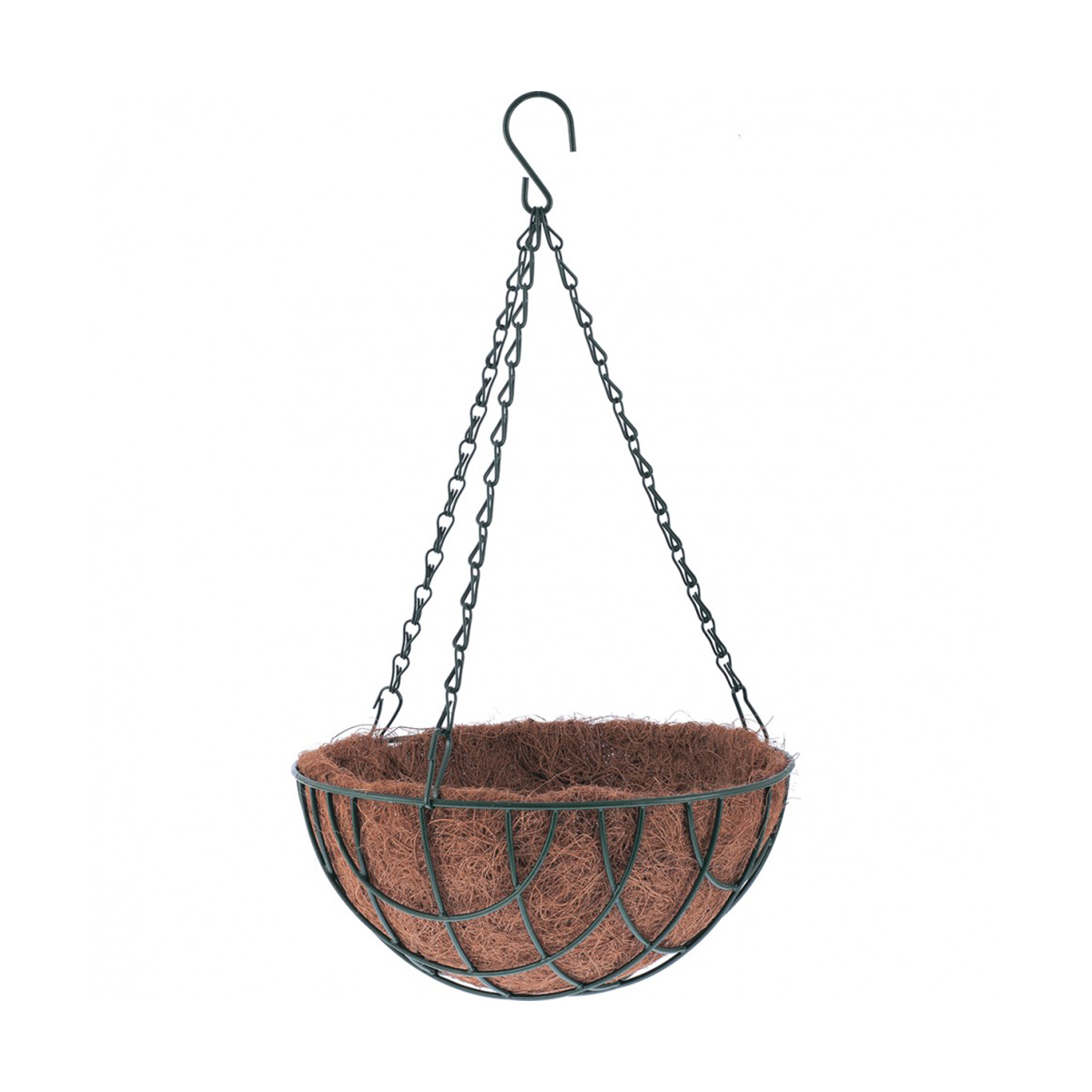 Кашпо для цветов подвесное d 300 мм с вкладышем из коковиты, полукруглое (1/10) "palisad"