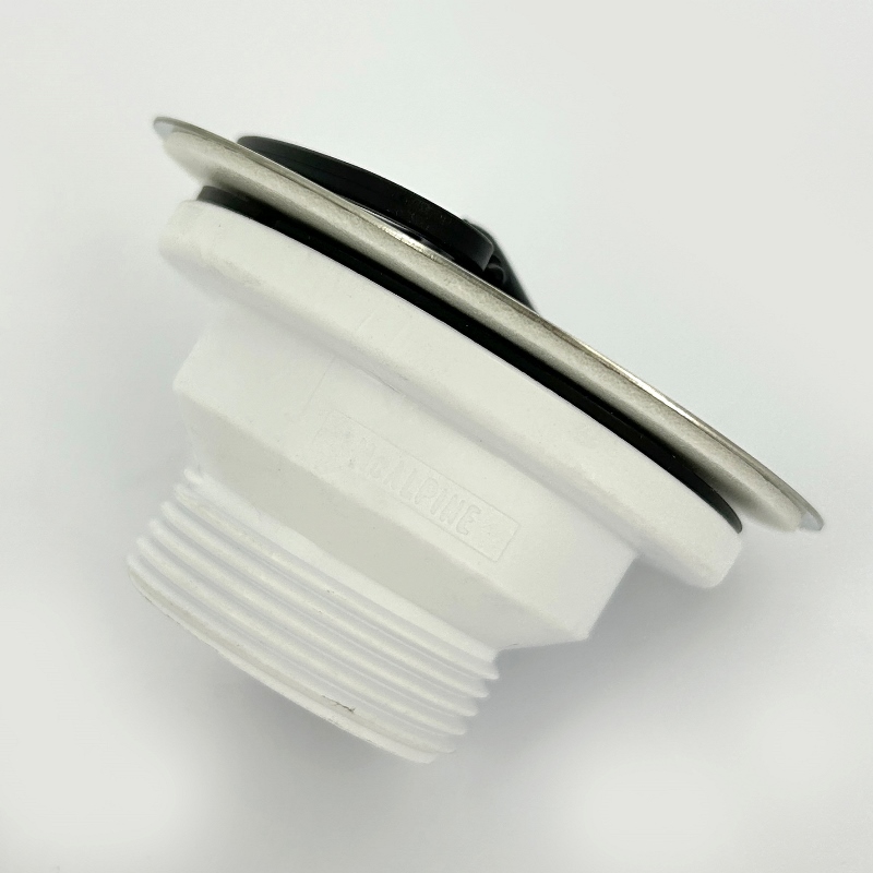 ВыпускMcALPINE 85 мм нерж. решетка с пробкой, выход на 1 1/4"