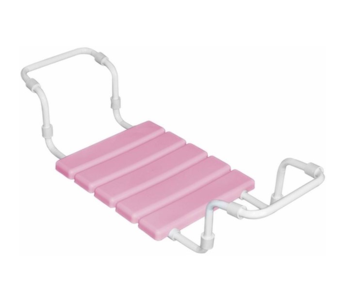 Сиденье в ванну раздвижное пластик. (розовый), каркас металл. (1/6) "виолет"