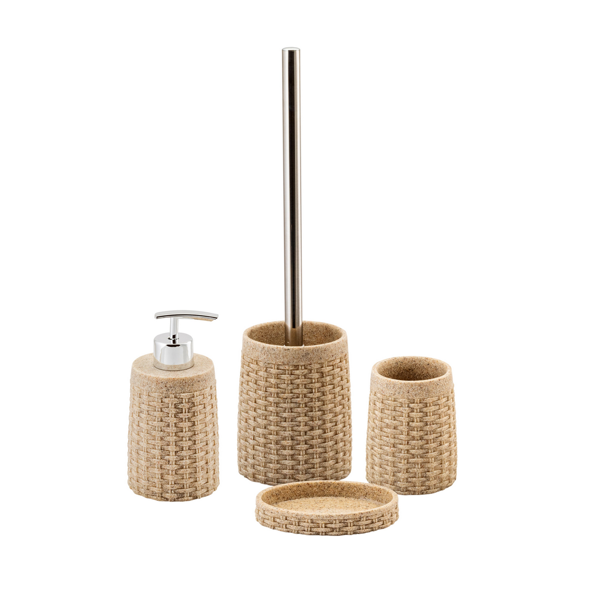 Дозатор для жидкого мыла "carole" полирезина (песочный) (1/12) "swensa" swt-5500a