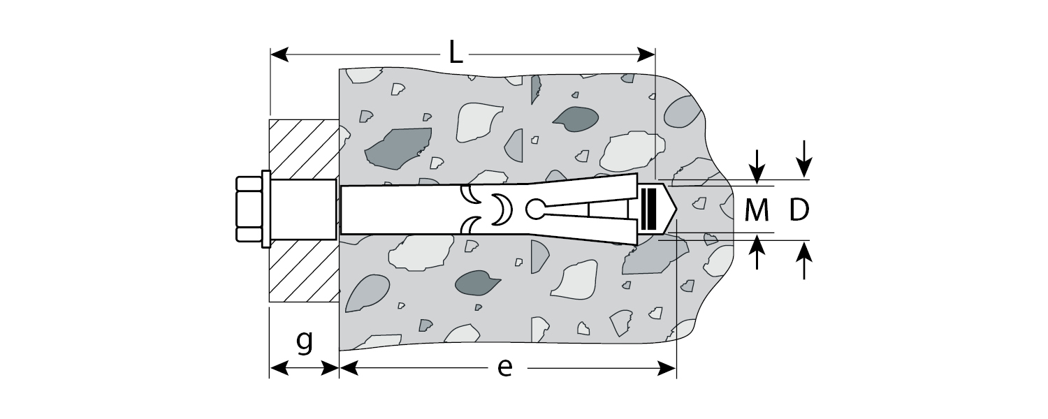 ЗУБР 6х60мм, 90шт, болт анкерный с пластиковым кольцом, желтый цинк