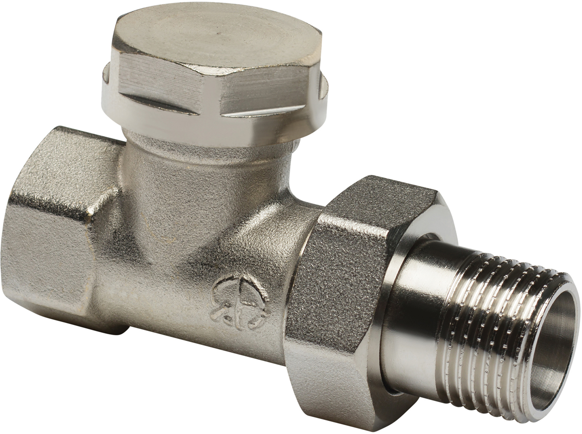 Кран запорный для радиатора прямой  fm 1/2" (15/150) "aqualink"