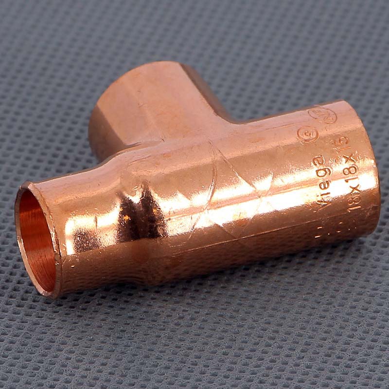 Тройник переходной под пайку 18 х 18 х 15 мм VIEGA медный