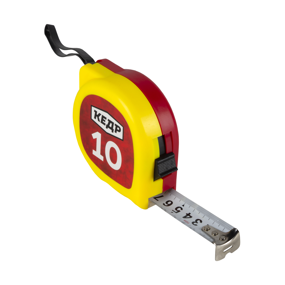 Рулетка с фиксатором, пласт. корпус 10 м/25 мм (1/6/36) "кедр"  092-1025