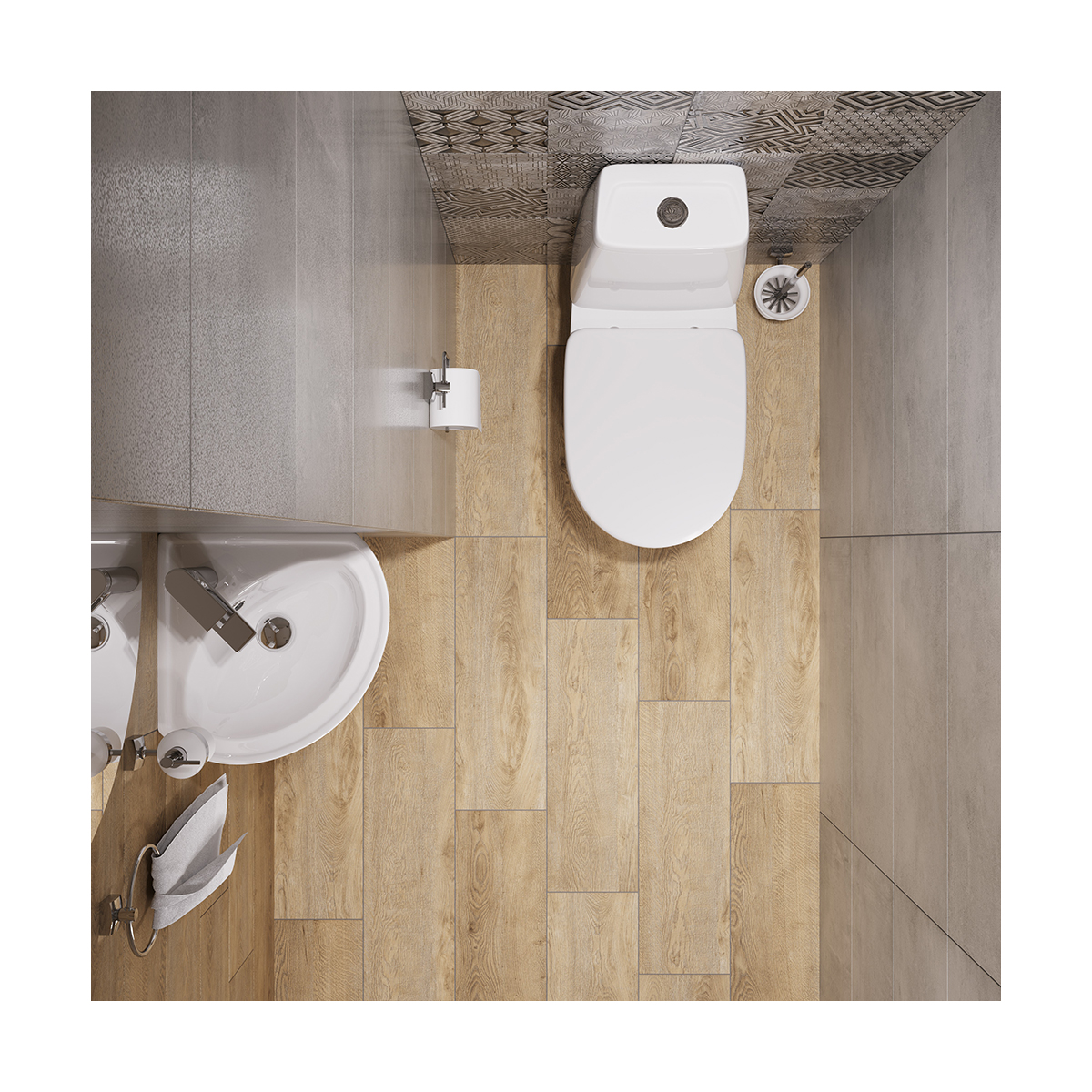 Раковина "веер" уп угловая белая "sanita" wb.cr/veer/23-c/wht.g/s1