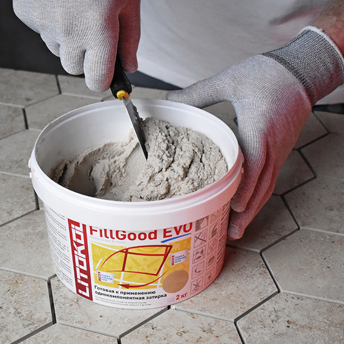 Затирка "fillgood evo" f.205 travertino, ведро 2 кг (1) litokol
