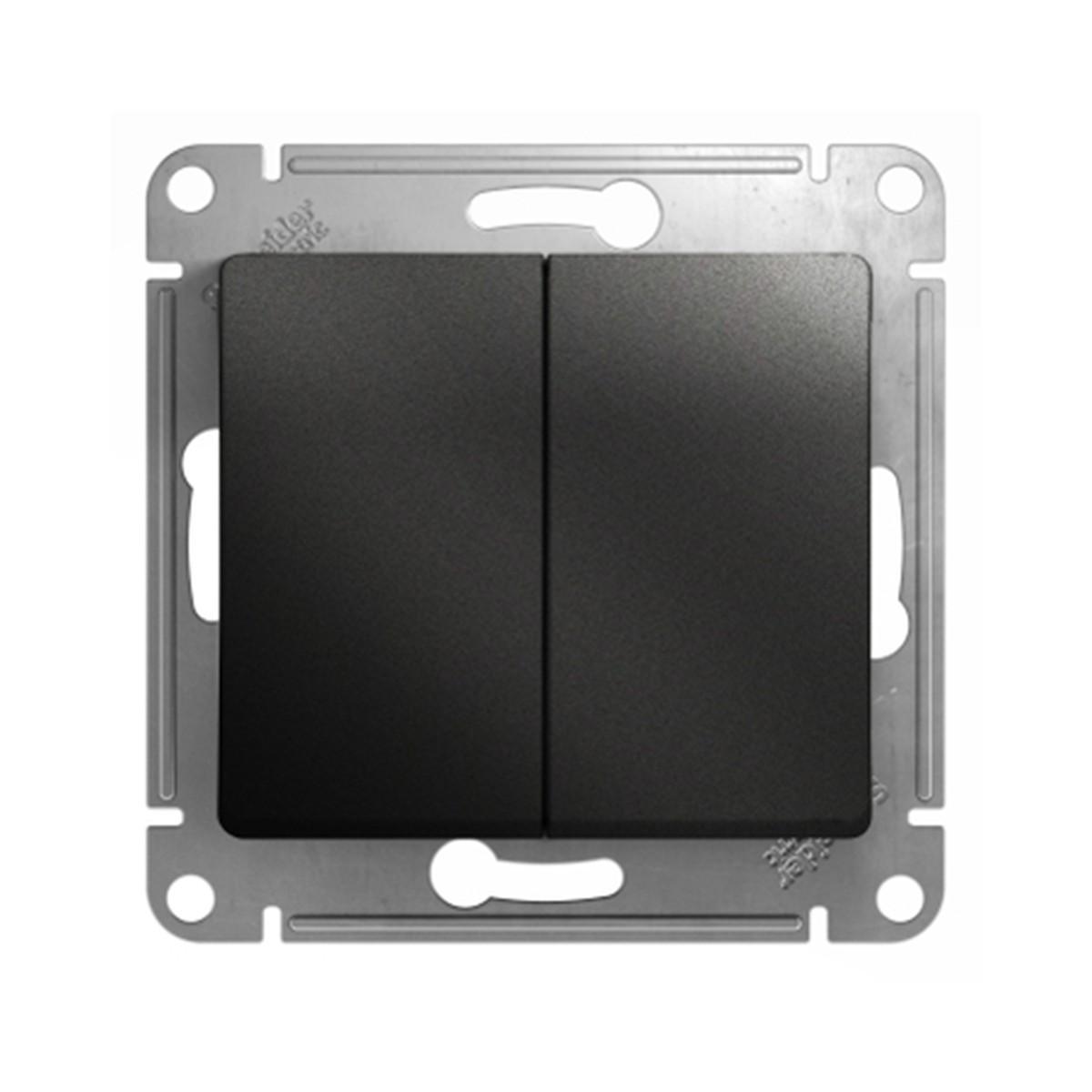 Выключатель "glossa" 2-х кл. (механизм) 10а, антрацит (1/20/160) "schneider"