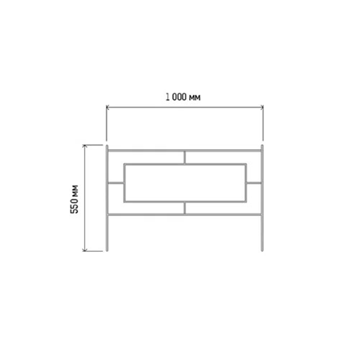 Забор декор. "газонный" 0,55*1 м 5 секций (1) "лдн"