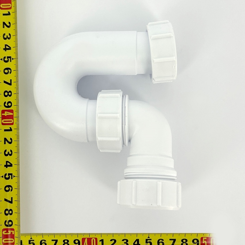 Сифон McALPINE трубный Р-образный (1 1/4"х32мм) без выпуска; высота 120мм; компрессионный Ду=32мм