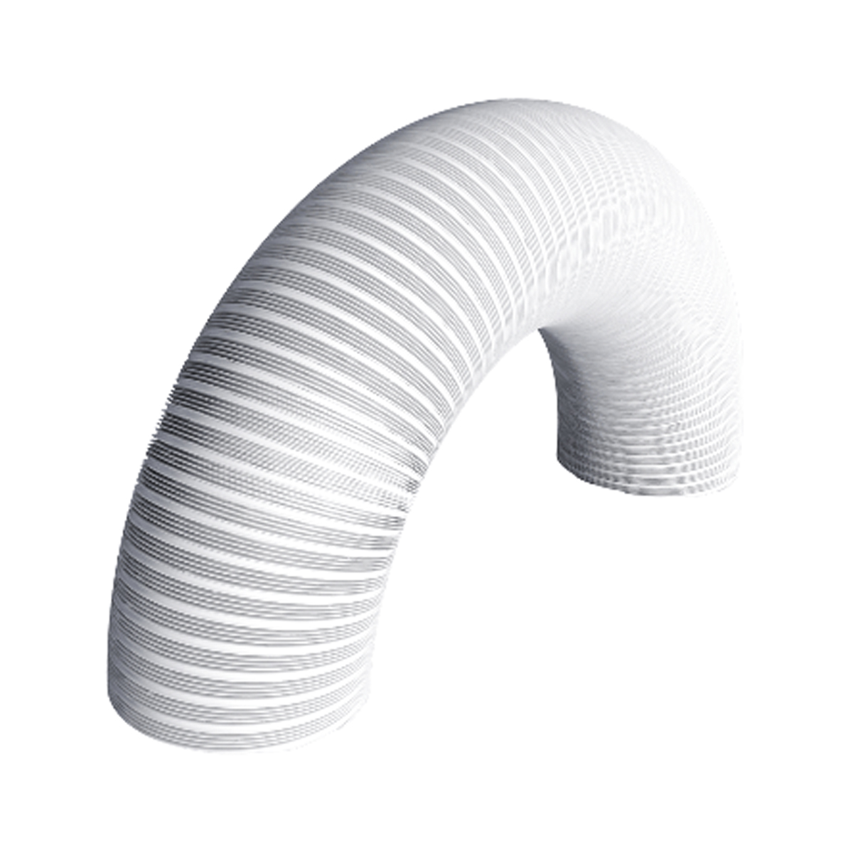 Канал алюм. гофрированный d-125 мм, l до 3 м белый (1/12) "diciti"