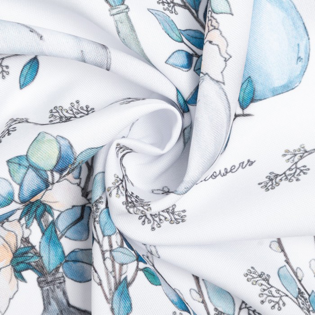 Шторы для кухни "flower mood" 145*180 см компл. 2 шт. с подхватами (1) "этель" 7183002