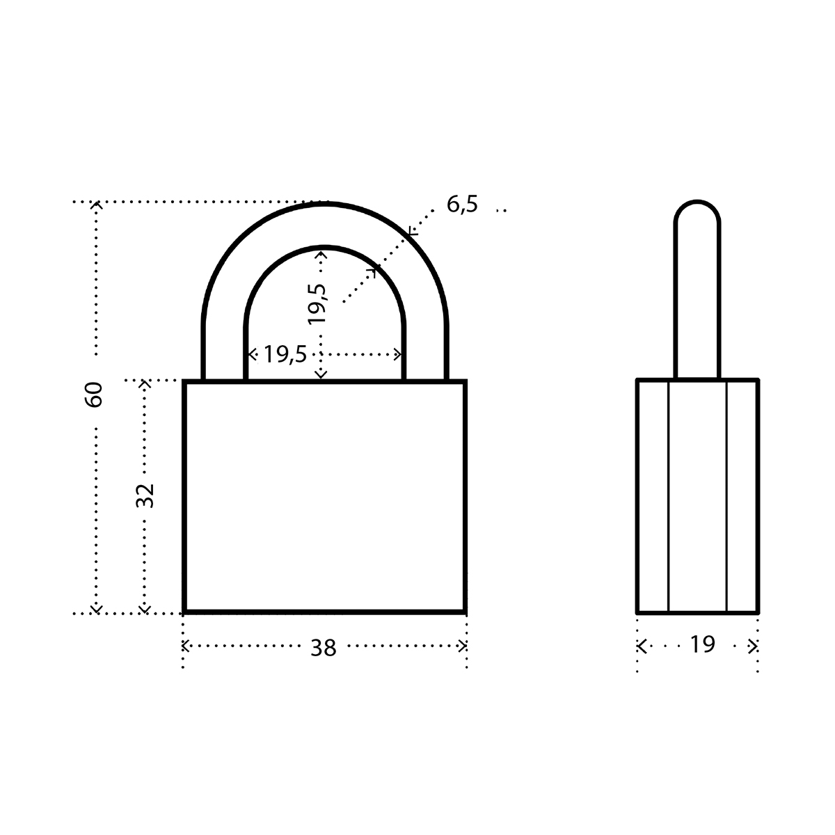 Замок навесной вс2с-401 7 мм (3 ключа) (1/6/96) "аллюр"