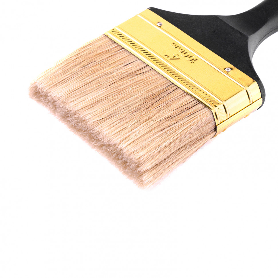 Кисть плоская "Профи" 4", натуральная щетина, пластмассовая ручка MTX (83165)