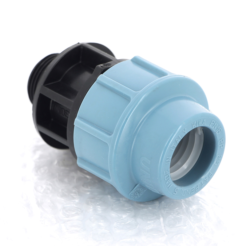 Муфта ПНД обжимная НР 25 х 3/4" для водопроводных труб UNIDELTA