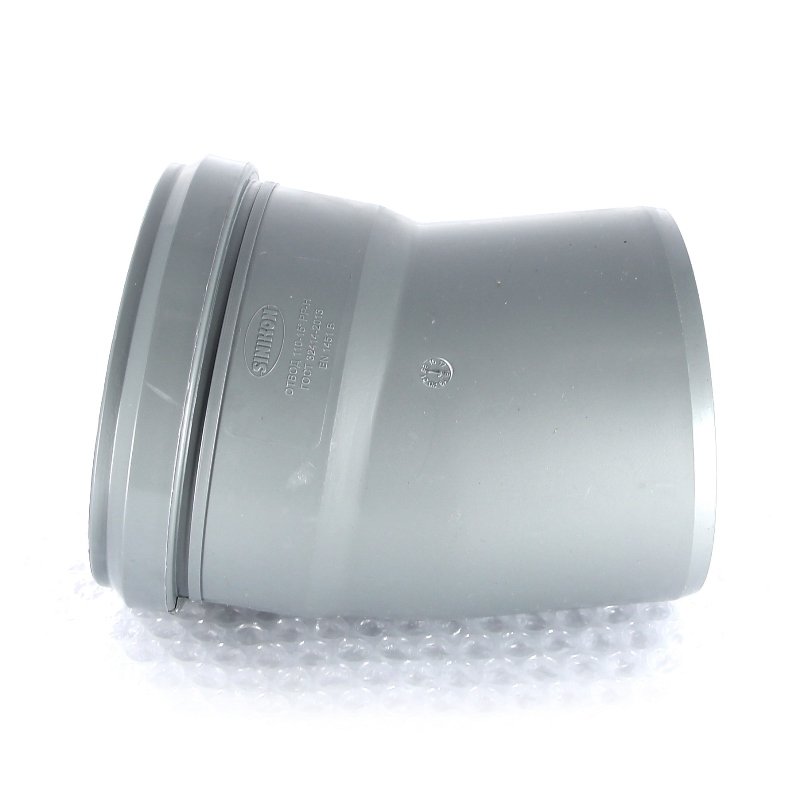 Отвод 15° для вн.канализации d=110 мм SINIKON Стандарт