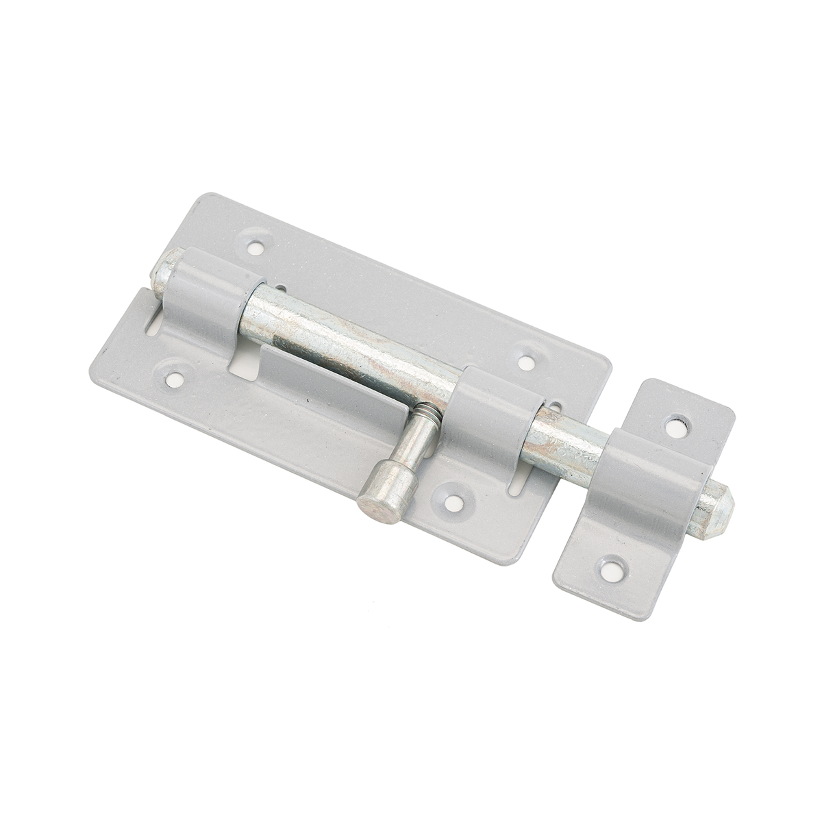 Засов дверной зд-01 круглый (серый металлик) (20) "секрет"