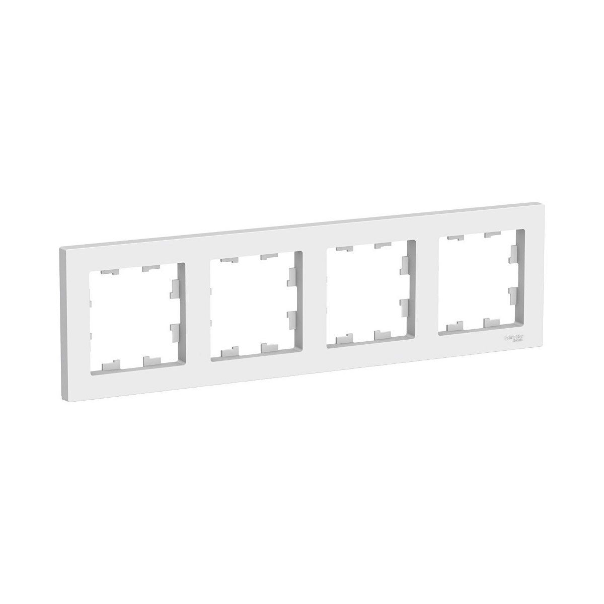 Рамка "atlasdesign" 4-х местн. универс., белый (1/15/90) "schneider"