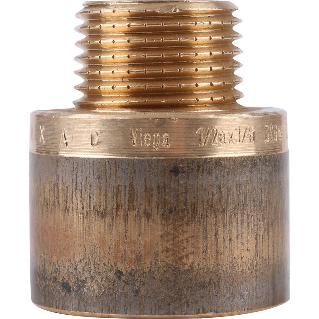 Переходник резьбовой 1/2" x 3/4" ВН бронза VIEGA (320423)