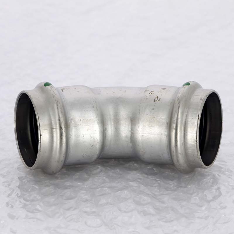 Угол 45° пресс 42 нержавеющая сталь Sanpress Inox VIEGA