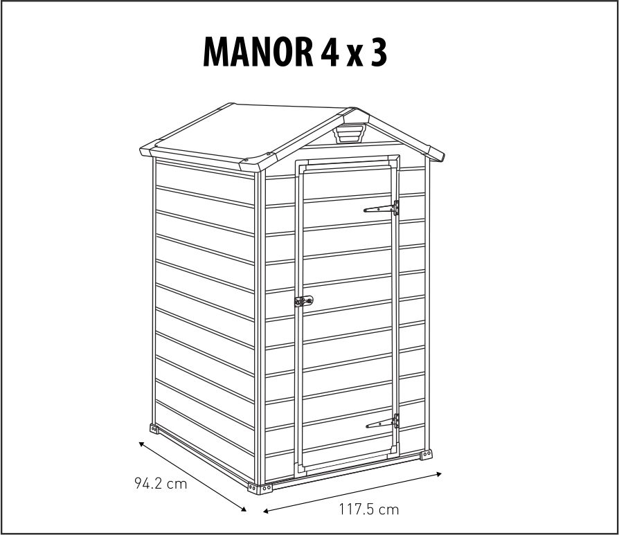 Сарай "Манор 4х3" (размеры 117 х 94 )