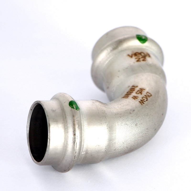 Угол пресс 22 нержавеющая сталь Sanpress Inox VIEGA