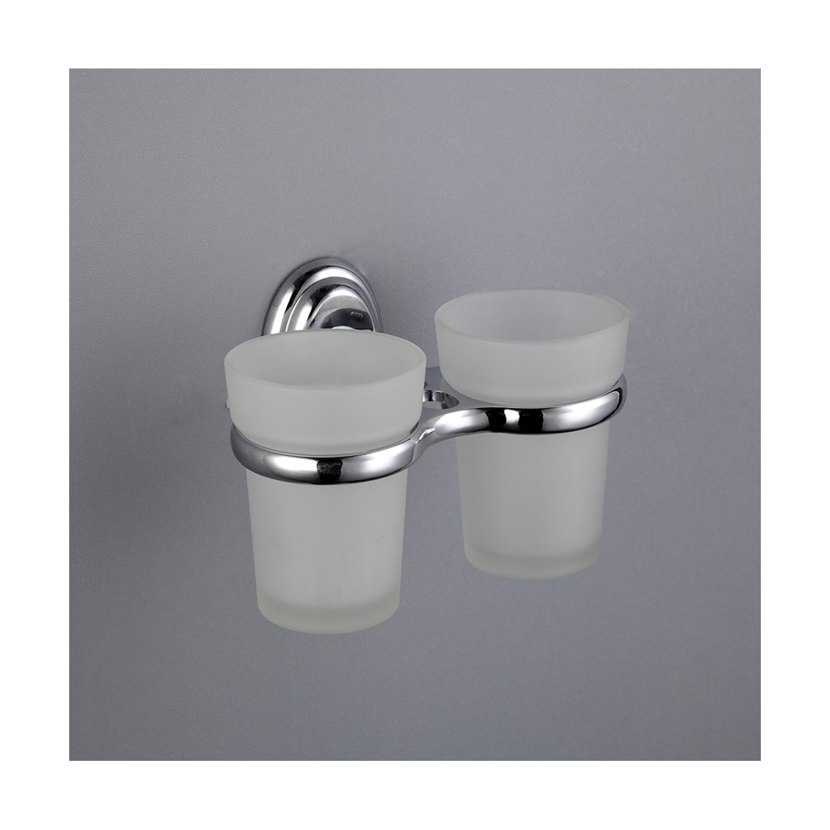 Стаканы для ванной комнаты 2 шт. с держателем f1508, хром (1/20) "frap"