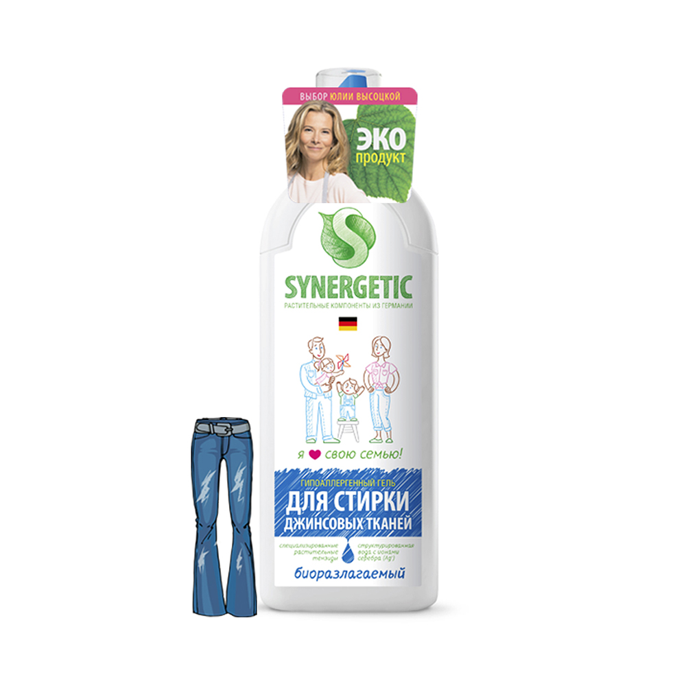 Средство для стирки джинсовых тканей 0,75 л (1/12) "синергетик"
