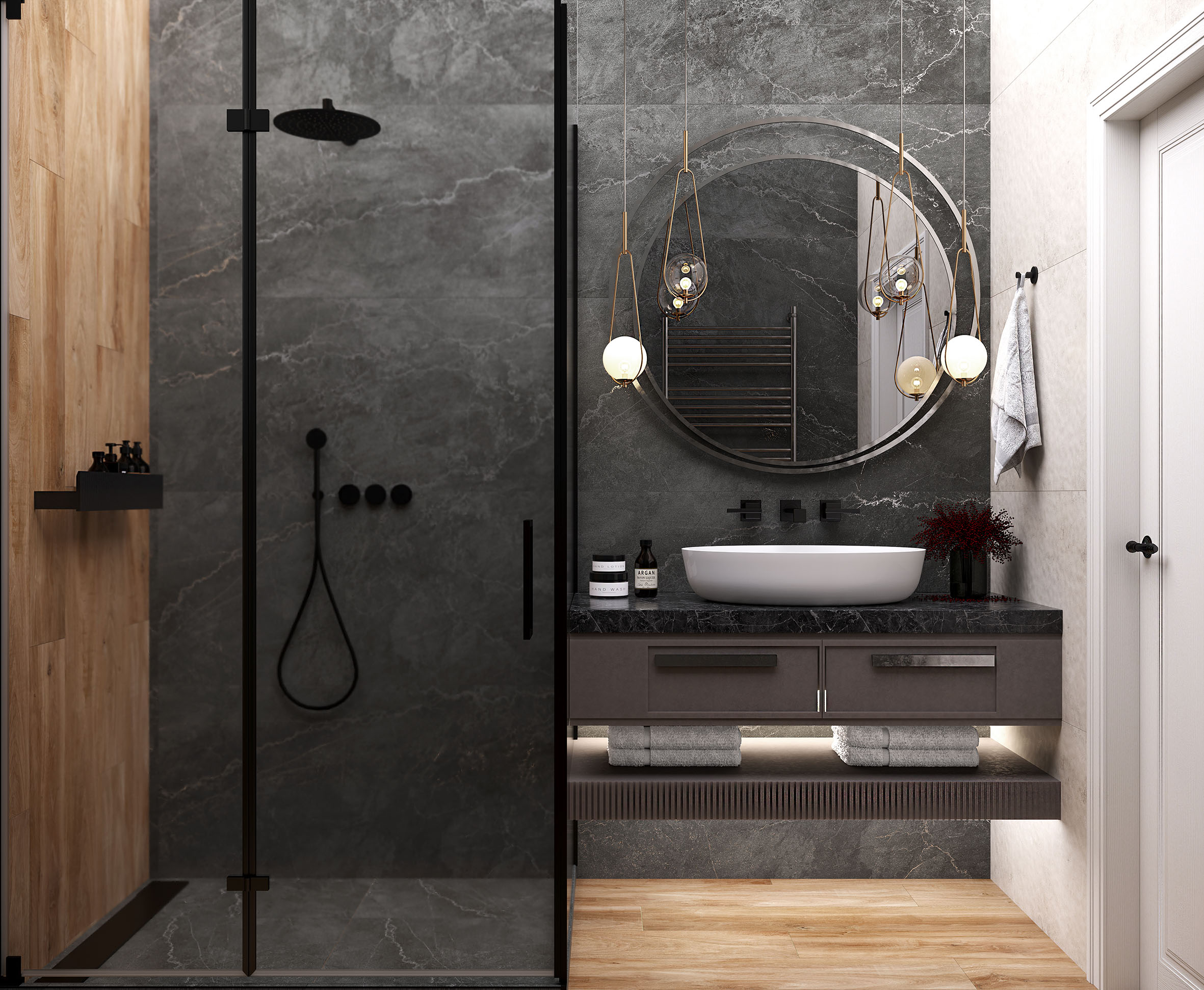 Leda black керамогранит карвинг 60x60