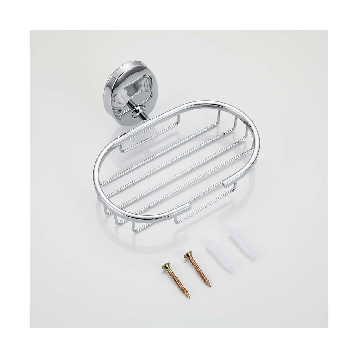 Мыльница с держателем f1602-2, хром (1/20/40) "frap"