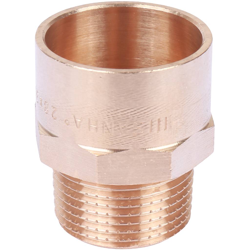 Муфта 28х3/4" переходная (НР) под пайку с наружной резьбой SANHA бронзовая 142432834