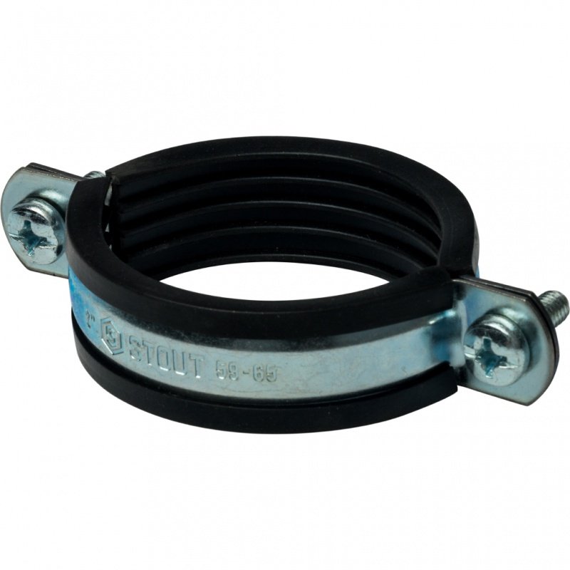 Хомут с шпилькой и дюбелем 2" (⌀59-65) STOUT