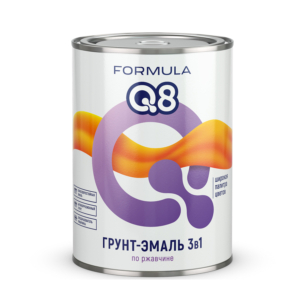 Грунт- эмаль по ржавчине "formula q8"  коричневая  0,9 кг (1/14)