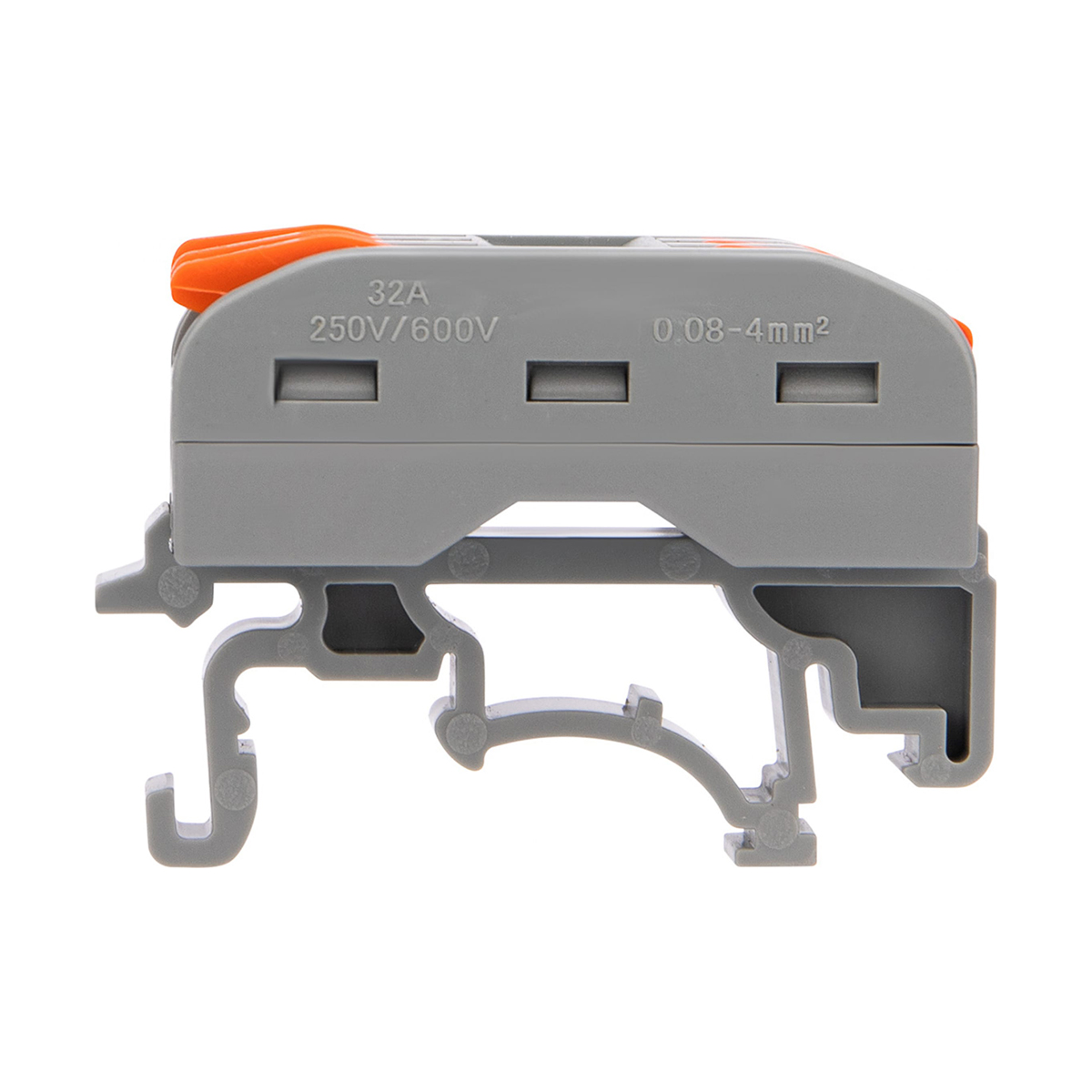 Клемма проходная смк 222-423d, 3 полюса (серая) (50/1200) "rexant" 07-5238