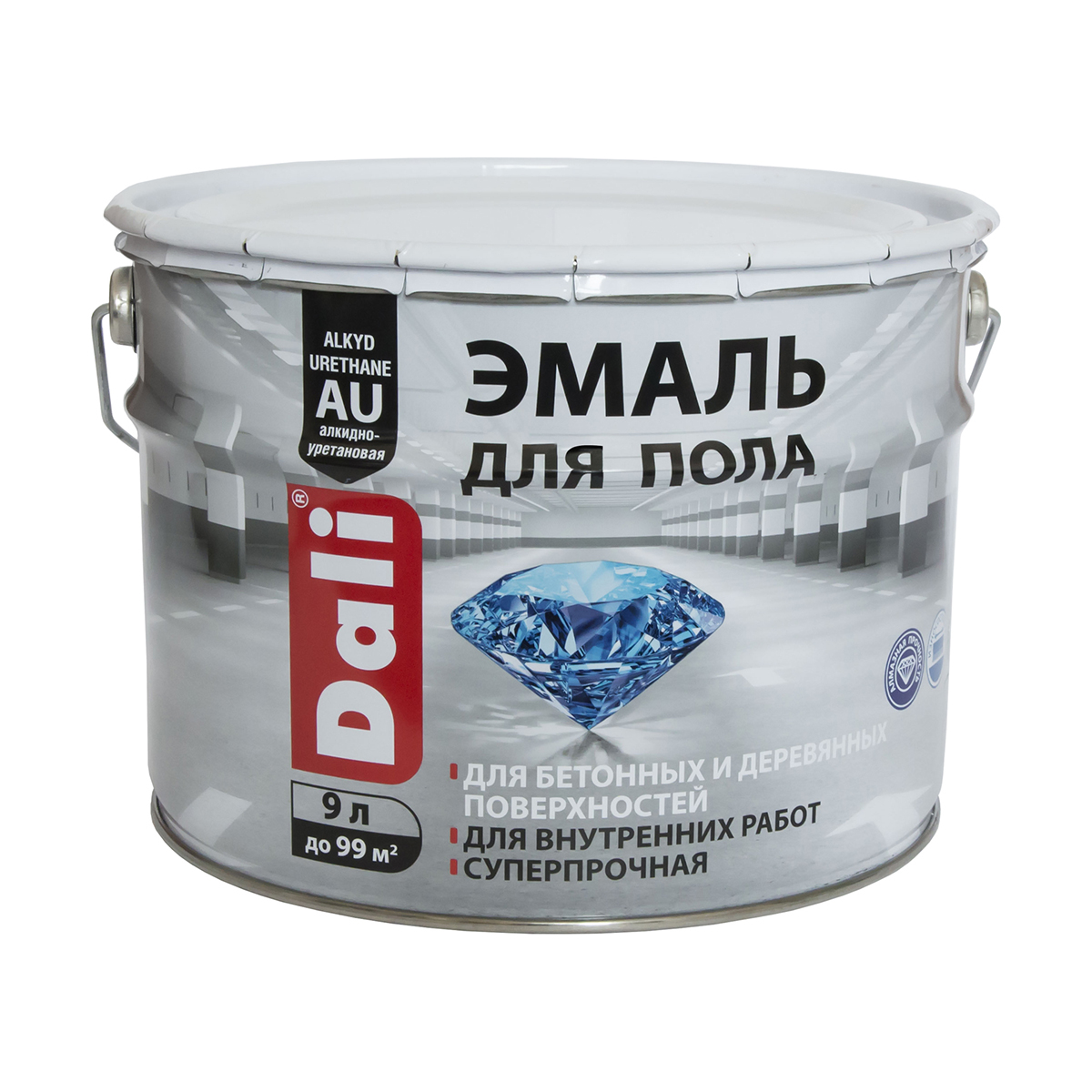 Эмаль "dali" для пола красно-коричневая  9 л (1) "рогнеда"