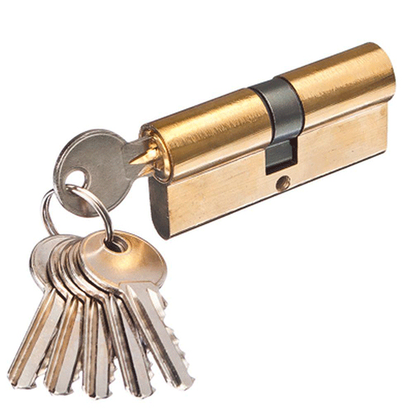 Личинка для замка 60 мм  6 ключей (12/120)