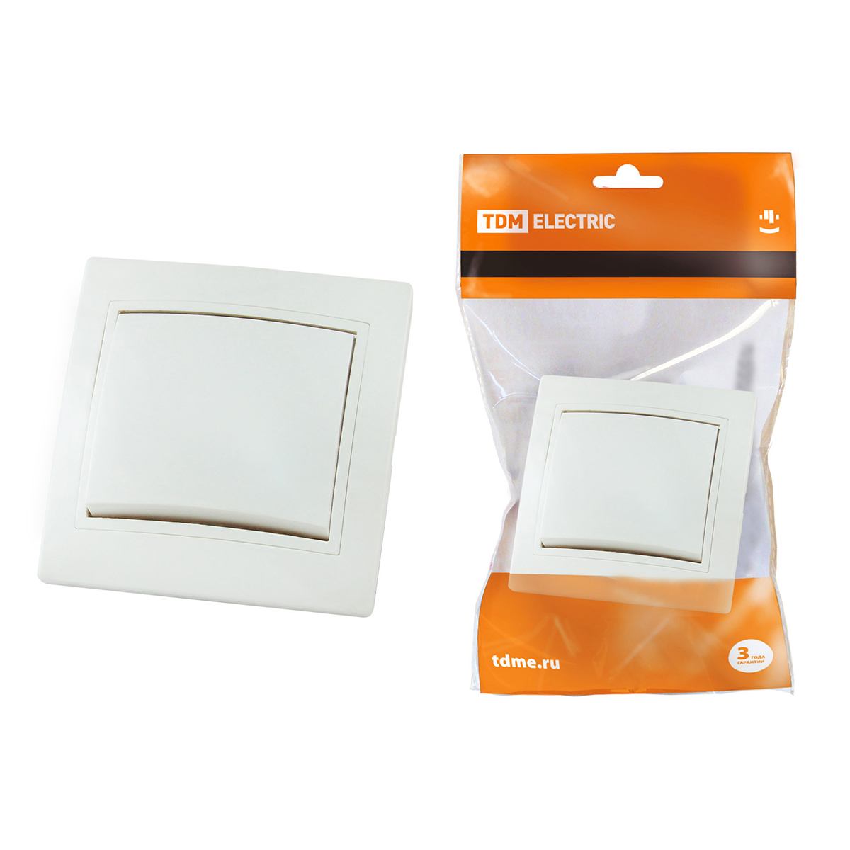 Выключатель 1 кл. 10а "таймыр" белый (1/10/100) tdm sq1814-0001