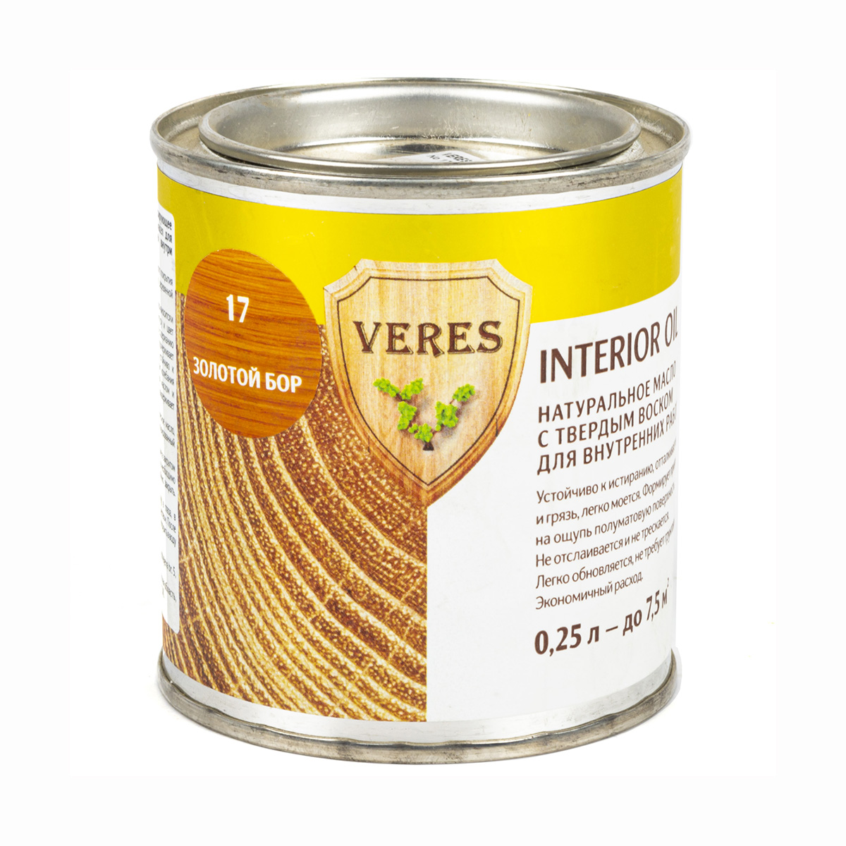 Верес масло для внутр. работ  "oil interior" №17 золотой бор  0,25 л (1/6) "veres"