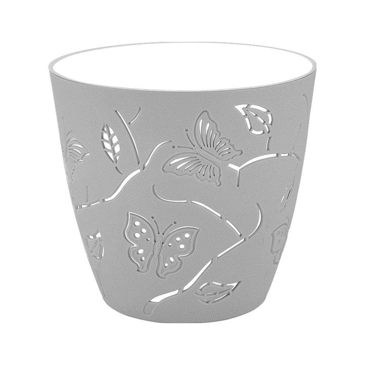 Горшок для цветов "batterflies" d 115 мм/0,7 л (серый шторм) (1/20) "plast team" pt401110025