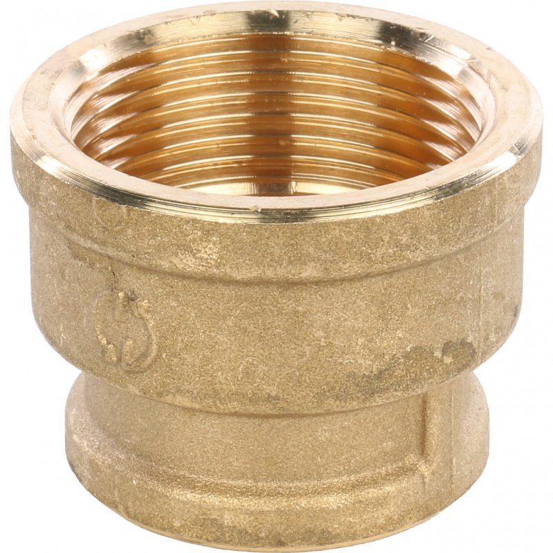 Муфта резьбовая переходная 1"1/2 x 1" ВР латунь STOUT