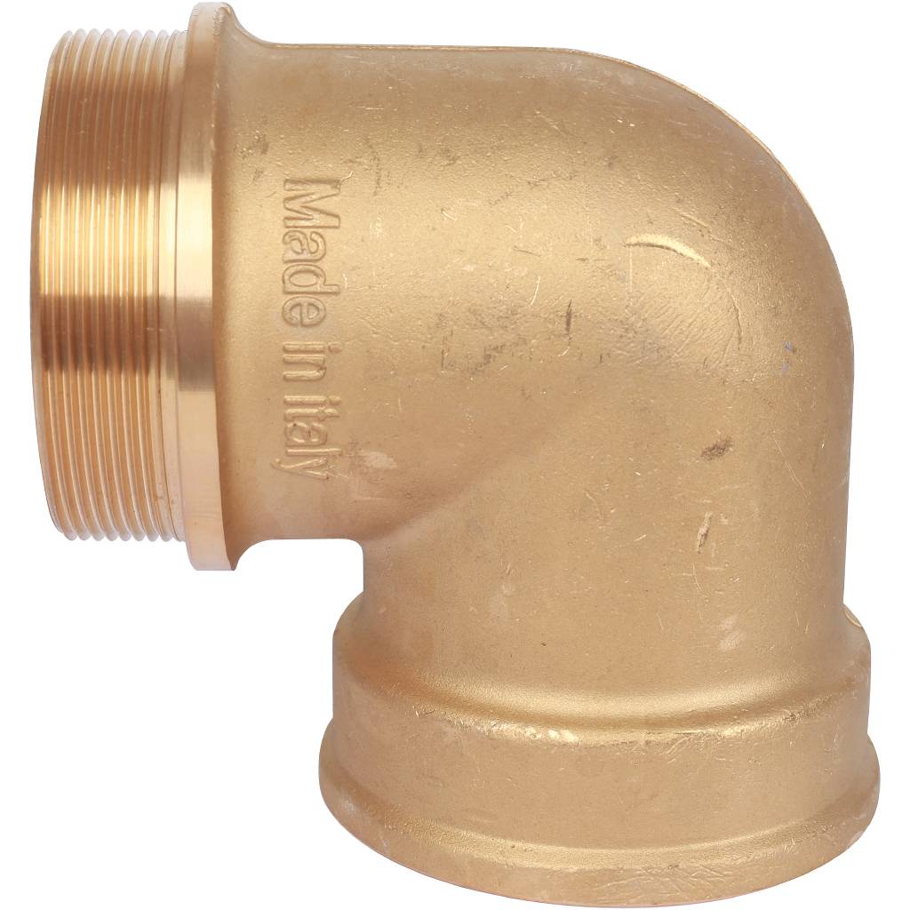 Угол резьбовой ВН с упором 3" латунь STOUT