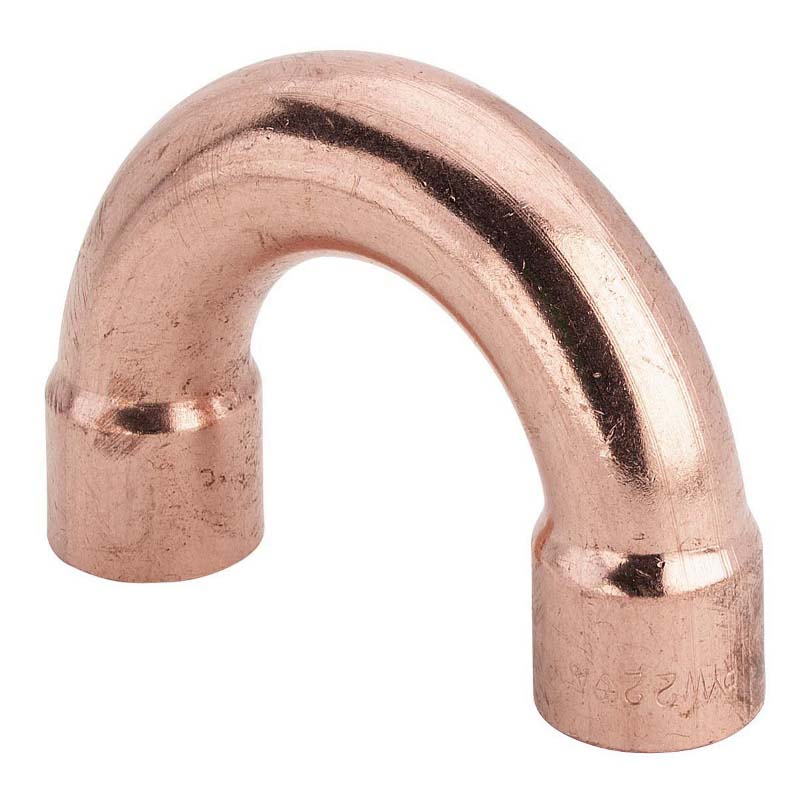 Угол двухраструбный 180° VIEGA пайка 22 мм медный