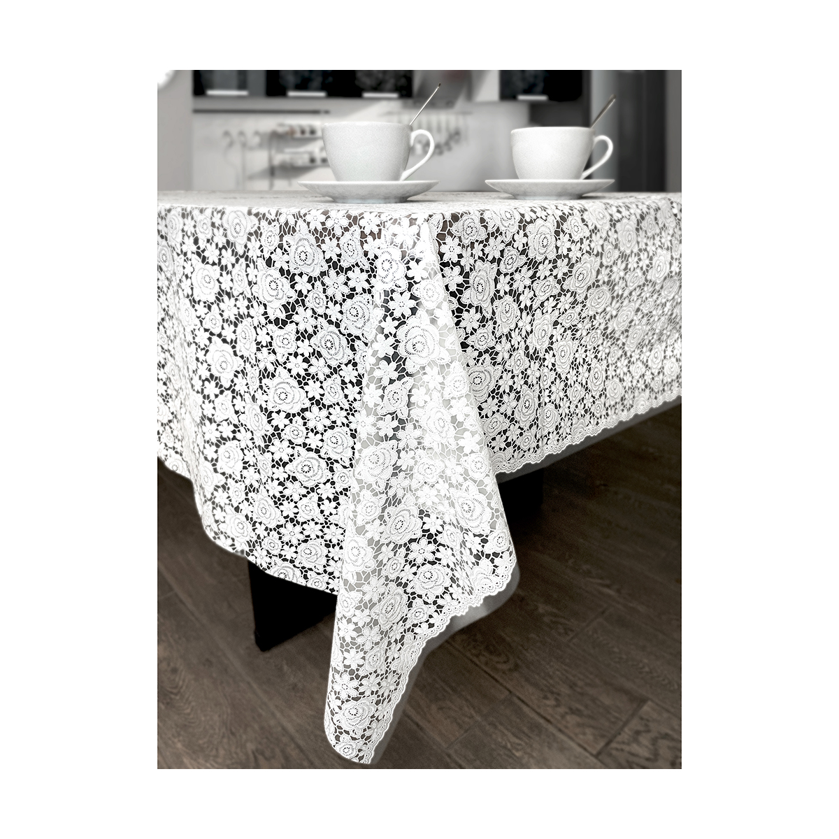 Скатерть пвх "элегия" 110*135 см (1/15) 013-white